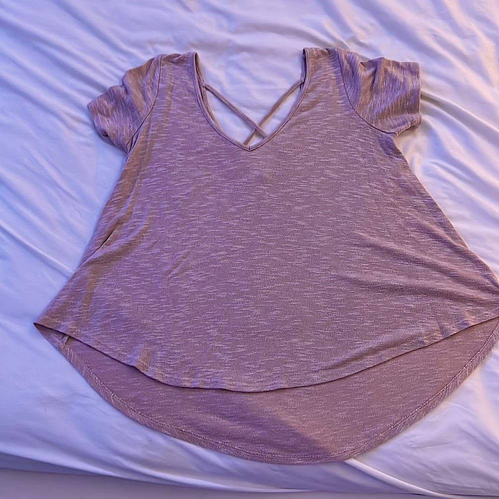 Light pink soft tee.